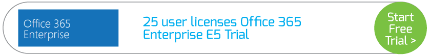 25 user licenses Office 365 Enterprise E5 Trial