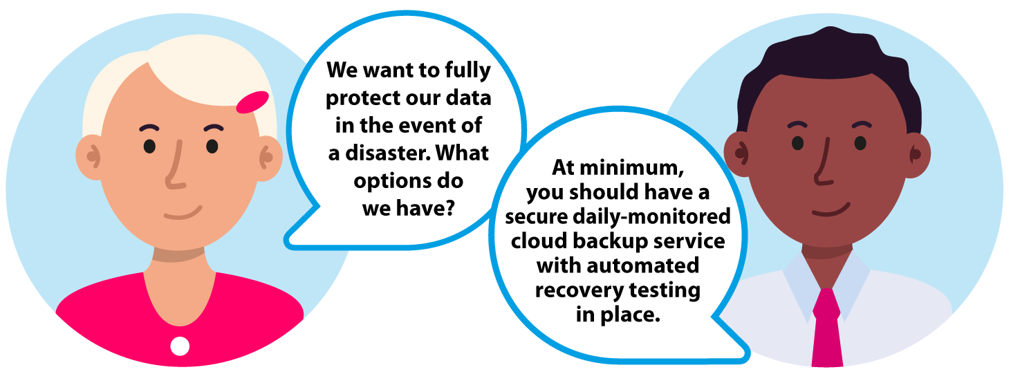 cloud backup and recovery cartoon